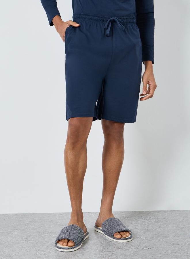 ستايلي طقم بيجاما من شورت وتيشيرت بأكمام طويلة - Image 4